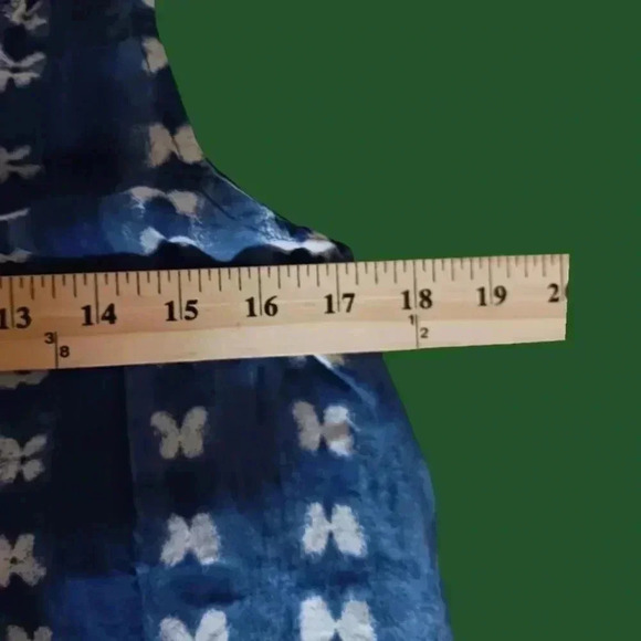 J.Crew gauzy tiered dress coastal boho size mediun blue color - Picture 6 of 8